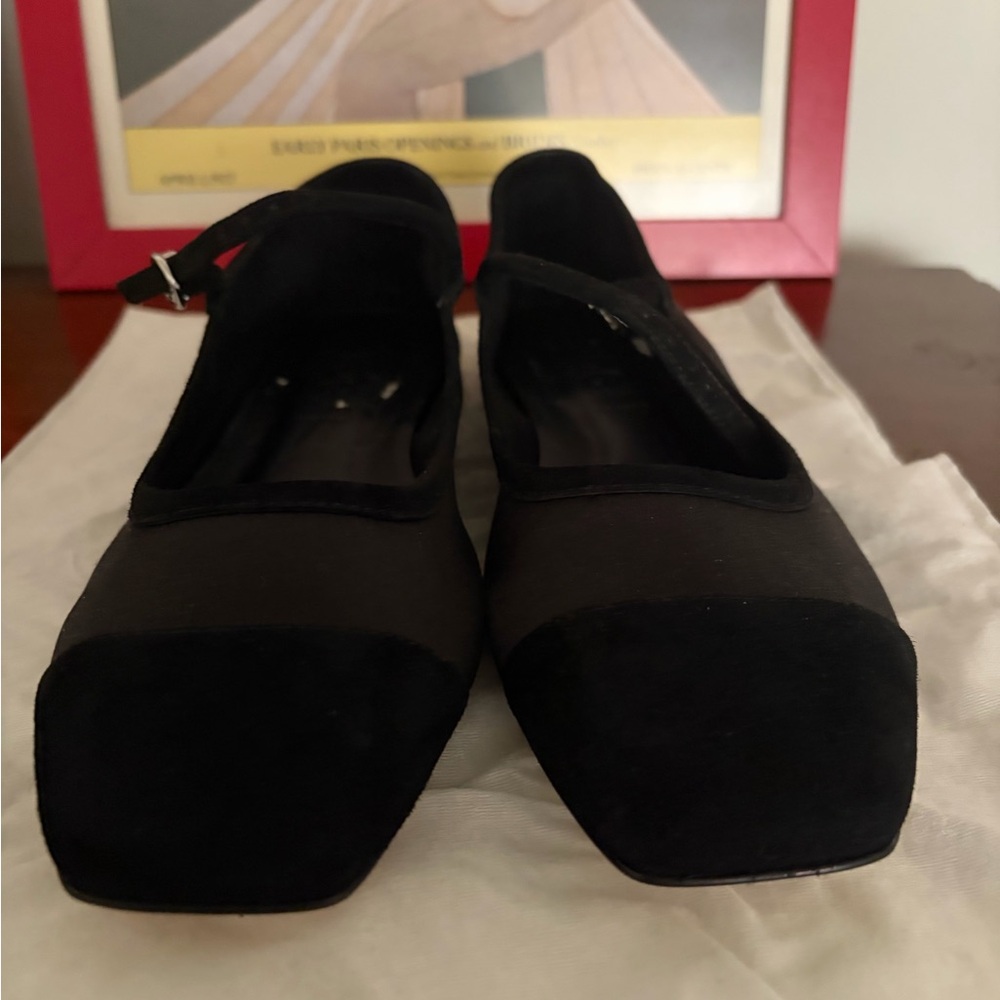 Aeyde Uma Satin Toe-Cap Mary-Jane Flats 38